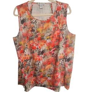 Athleta Womens Floral Tank Zephyr Refined Renewed Bloom Spring Size L Stretch